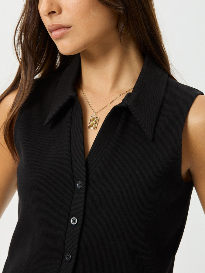 Afends Eliza Tank Top Spring 2026 | BLACK