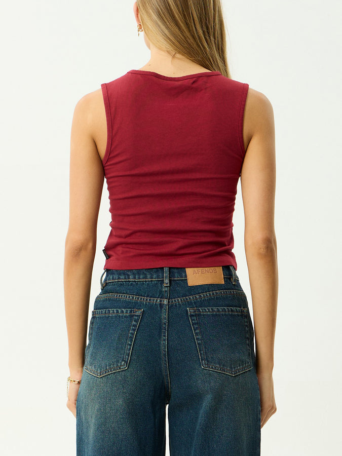 Afends Garden Variety Tank Top Spring 2026 | BURGUNDY