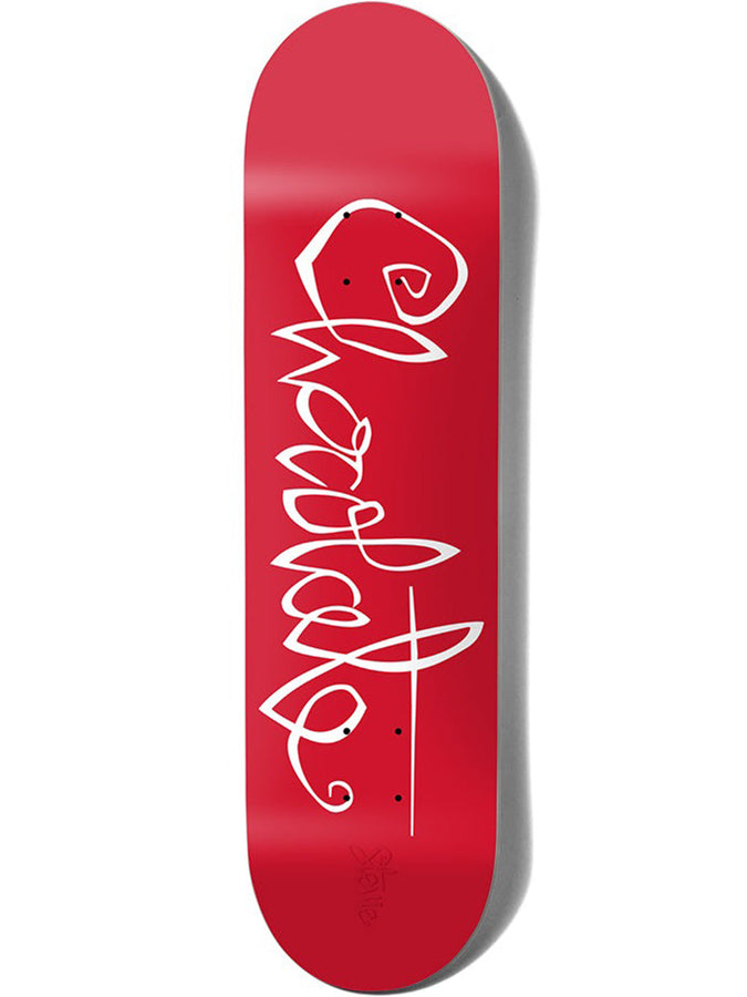 Chocolate OG Script Perez 8 Skateboard Deck | RED