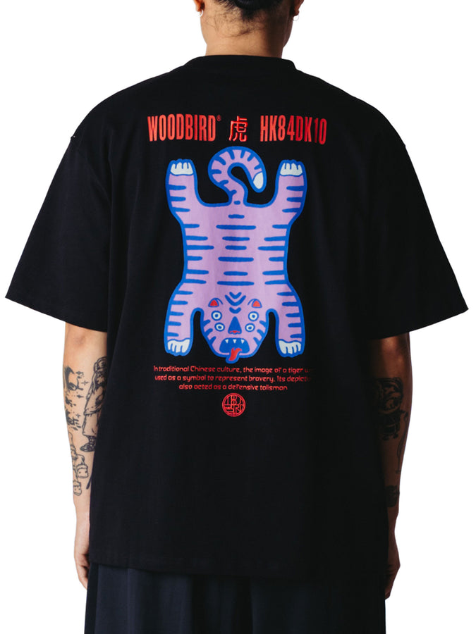 Woodbird Baine Tiger T-Shirt Fall 2026 | BLACK