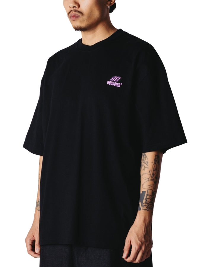 Woodbird Beam Action T-Shirt Fall 2026 | BLACK