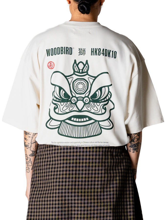 Woodbird Beam Lion T-Shirt Spring 2026 | OFF WHITE