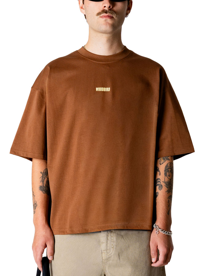 Woodbird Beam Lion T-Shirt Spring 2026 | MID BROWN