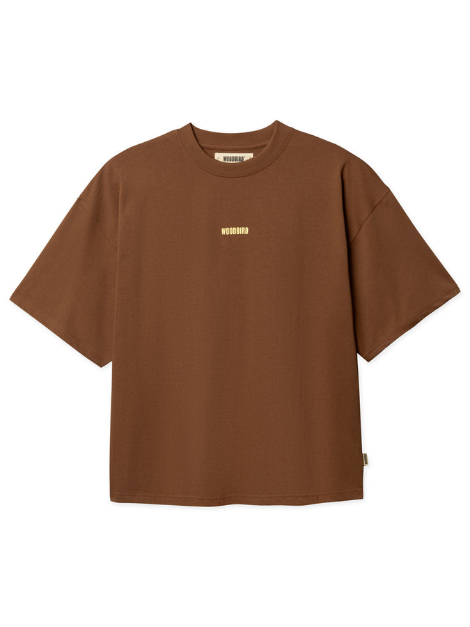 Woodbird Beam Lion T-Shirt Spring 2026 | MID BROWN