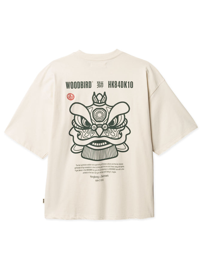 Woodbird Beam Lion T-Shirt Spring 2026 | OFF WHITE