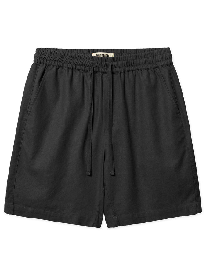 Woodbird Bommy Linen Shorts Spring 2026 | BLACK