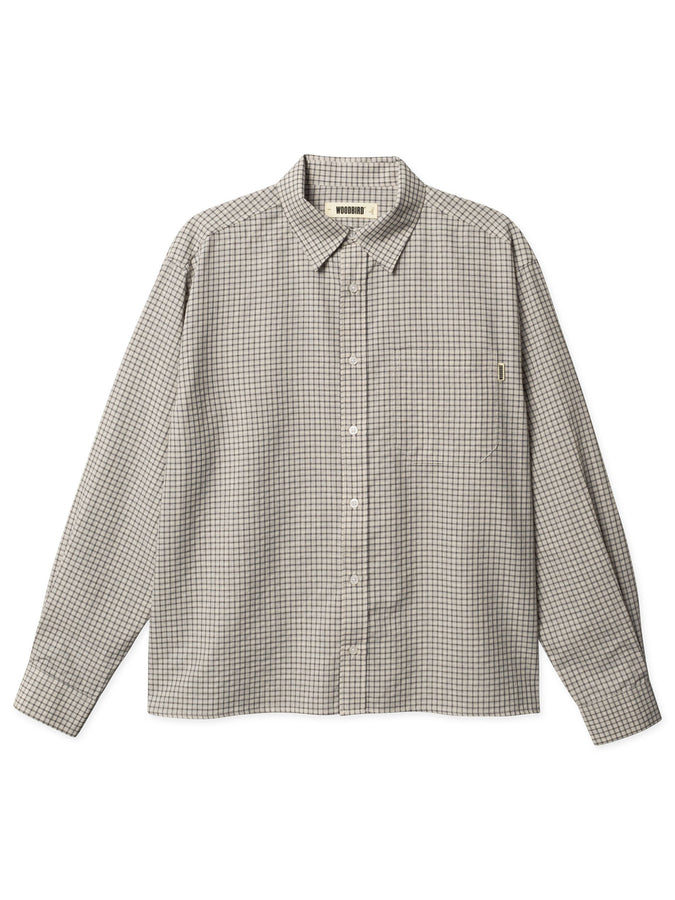 Woodbird Buzo Check Long Sleeve Buttondown Shirt Spring 2026 | OFF WHITE CHECK