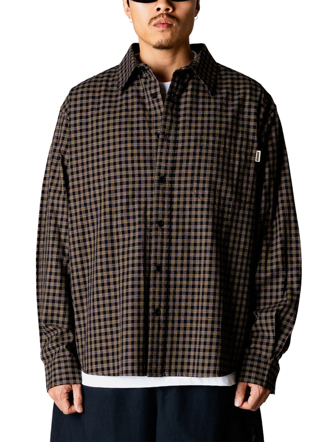 Woodbird Buzo Hang Check L/S Buttondown Shirt Spring 2026 | BLACK CHECK