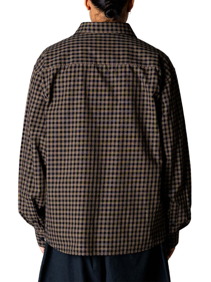 Woodbird Buzo Hang Check L/S Buttondown Shirt Spring 2026 | BLACK CHECK
