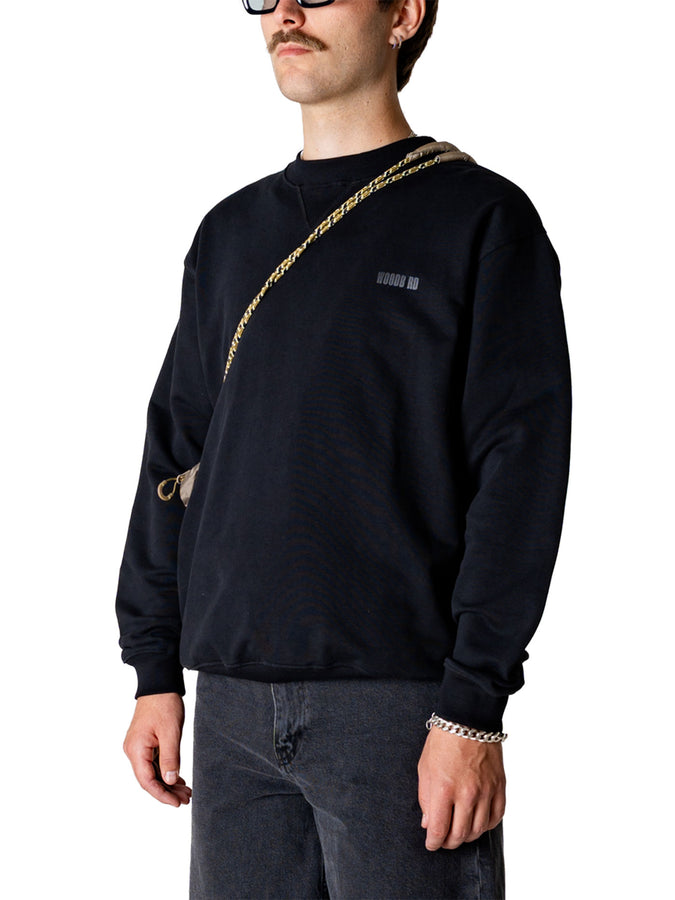 Woodbird Cane Base Crewneck Sweatshirt Spring 2026 | BLACK