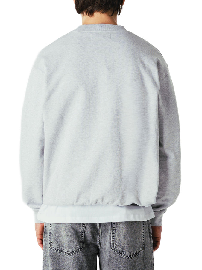 Woodbird Cane Base Crewneck Sweatshirt Spring 2026 | GREY MELANGE