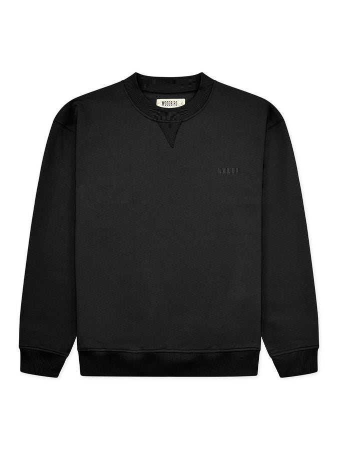 Woodbird Cane Base Crewneck Sweatshirt Spring 2026 | BLACK