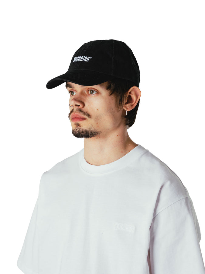 Woodbird Core Twill Strapback Hat |  BLACK/WHITE