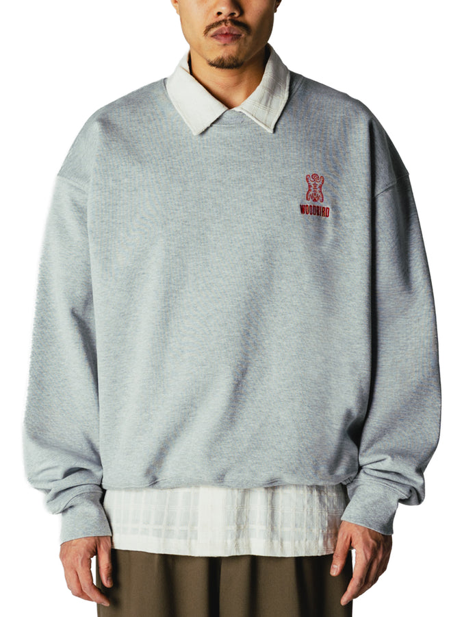 Woodbird Duke Tiger Crewnewck Sweatshirt Fall 2026 | GREY MELANGE