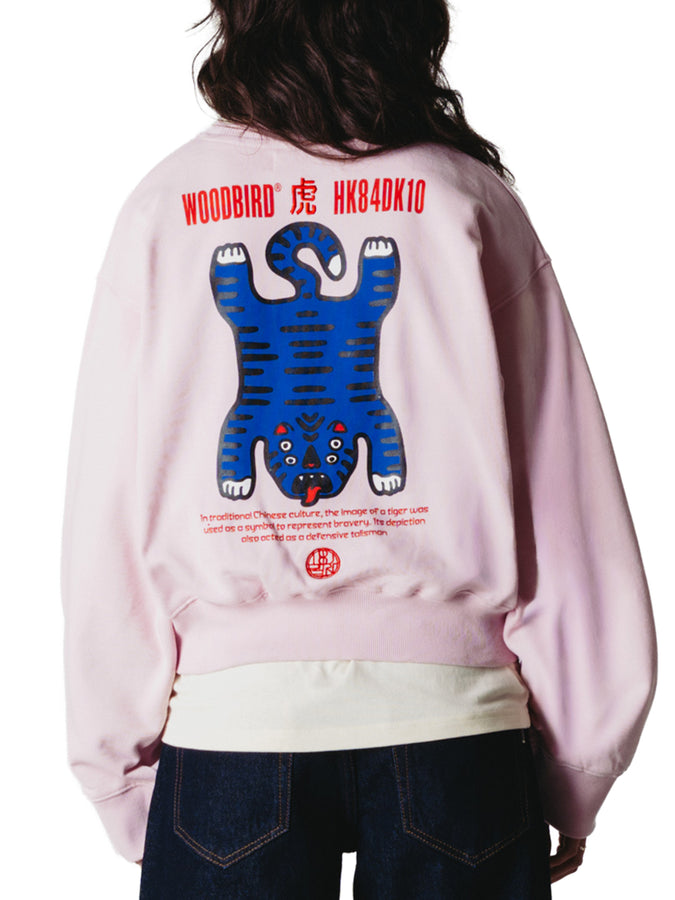 Woodbird Franka Tiger Crewneck Sweatshirt Fall 2026 | VIOLET