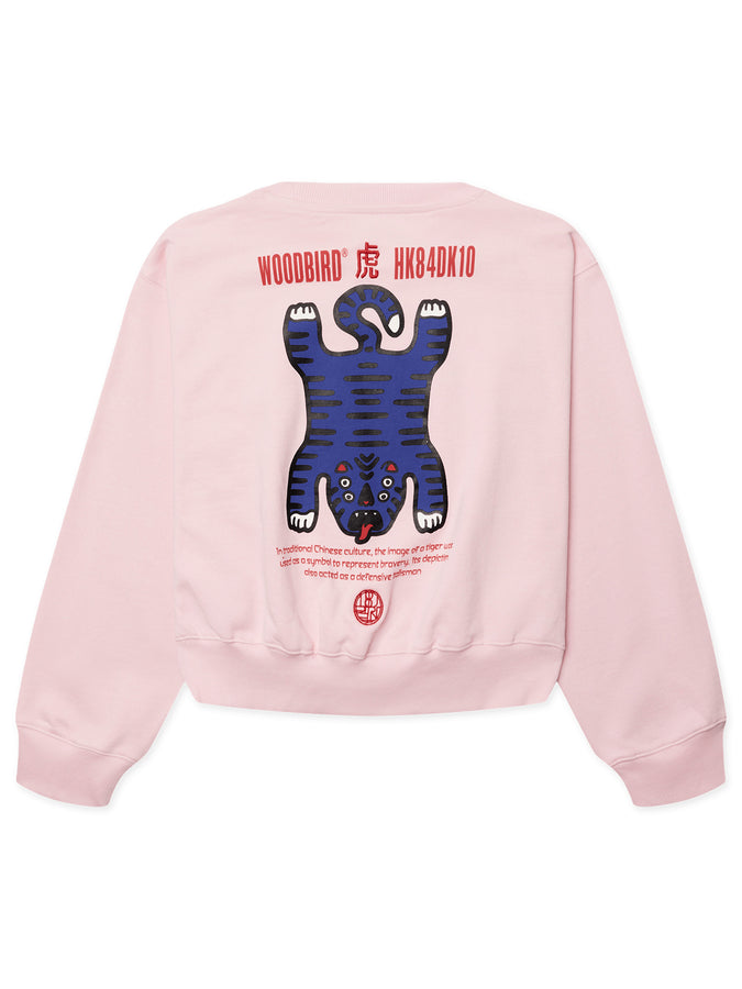 Woodbird Franka Tiger Crewneck Sweatshirt Fall 2026 | VIOLET