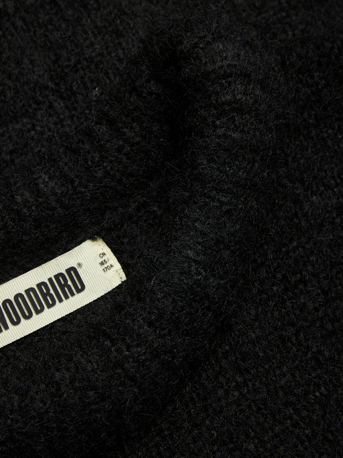 Woodbird Hua Fluffy Sweater Fall 2026 | BLACK
