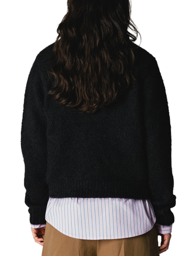 Woodbird Hua Fluffy Sweater Fall 2026 | BLACK