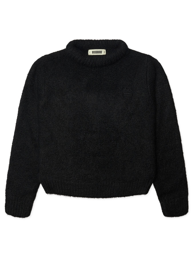Woodbird Hua Fluffy Sweater Fall 2026 | BLACK