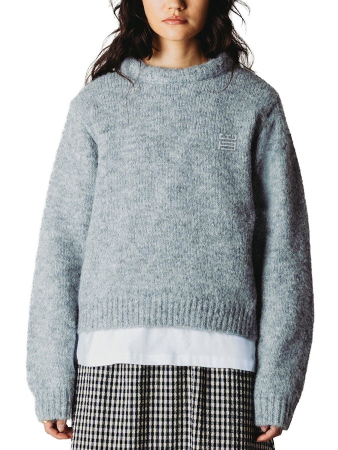 Woodbird Hua Fluffy Sweater Fall 2026 | GREY MELANGE