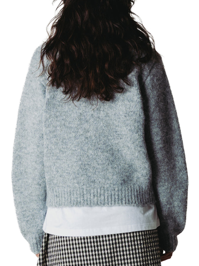 Woodbird Hua Fluffy Sweater Fall 2026 | GREY MELANGE