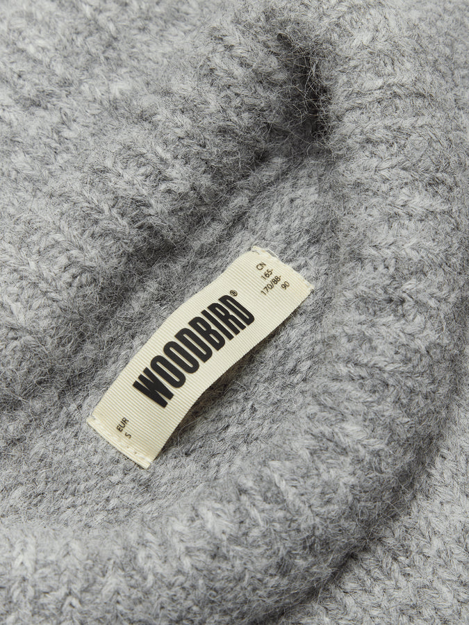 Woodbird Hua Fluffy Sweater Fall 2026 | GREY MELANGE