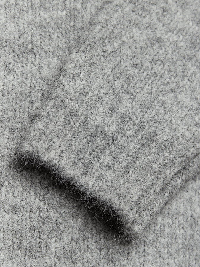 Woodbird Hua Fluffy Sweater Fall 2026 | GREY MELANGE