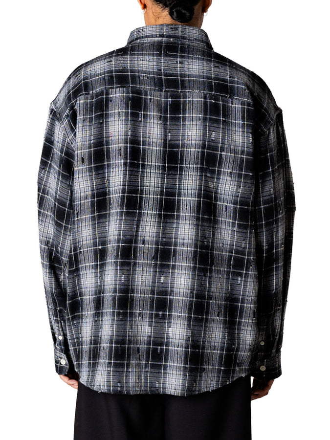 Woodbird Jong Check Supply L/S Buttondown Shirt Spring 2026 | BLACK CHECK