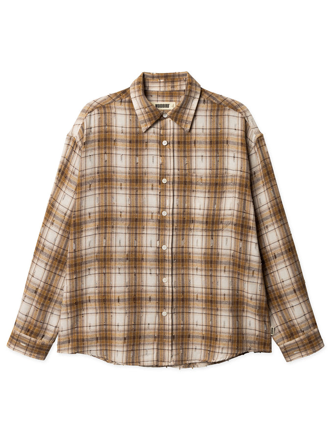 Woodbird Jong Check Supply L/S Buttondown Shirt Spring 2026 | BROWN CHECK
