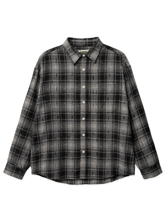 Woodbird Jong Check Supply L/S Buttondown Shirt Spring 2026 | BLACK CHECK