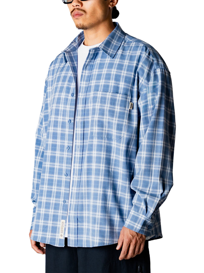 Woodbird Jong Dobby Check L/S Buttondown Shirt Spring 2026 | LIGHT BLUE