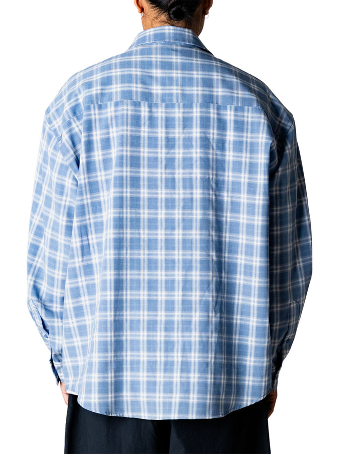 Woodbird Jong Dobby Check L/S Buttondown Shirt Spring 2026 | LIGHT BLUE