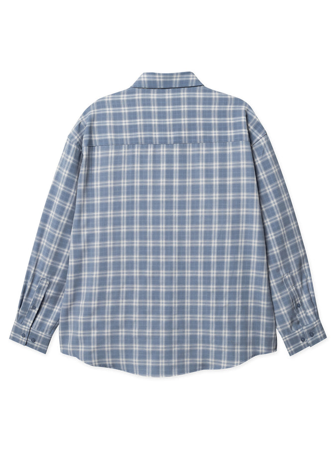 Woodbird Jong Dobby Check L/S Buttondown Shirt Spring 2026 | LIGHT BLUE