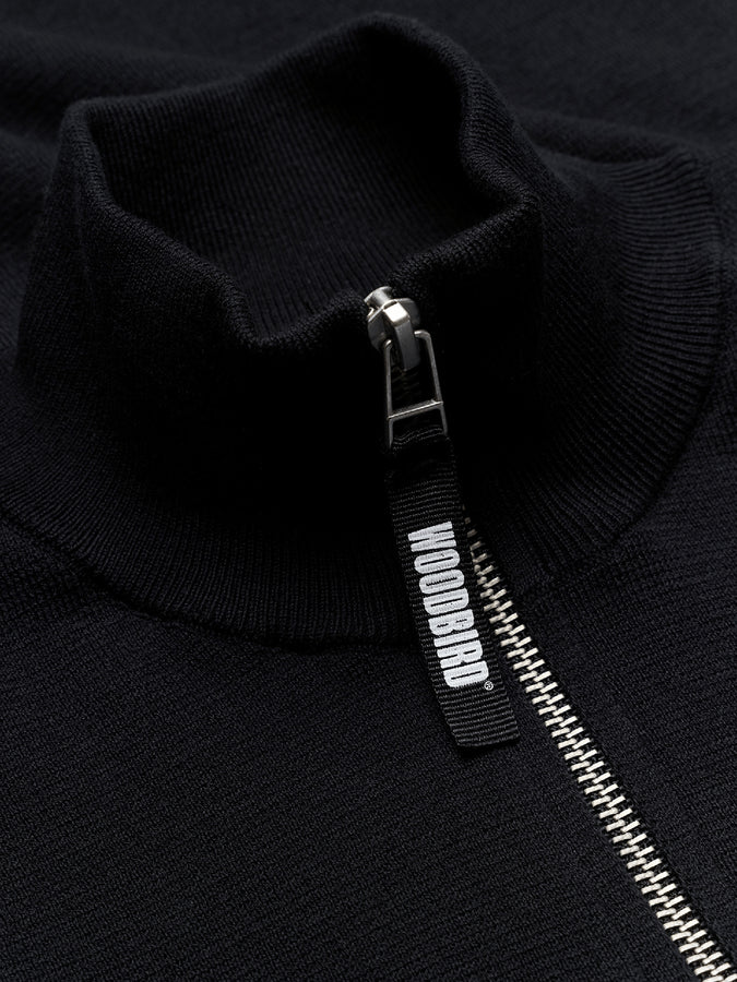 Woodbird Kimchi 1/2 Zip Top Fall 2026 | BLACK
