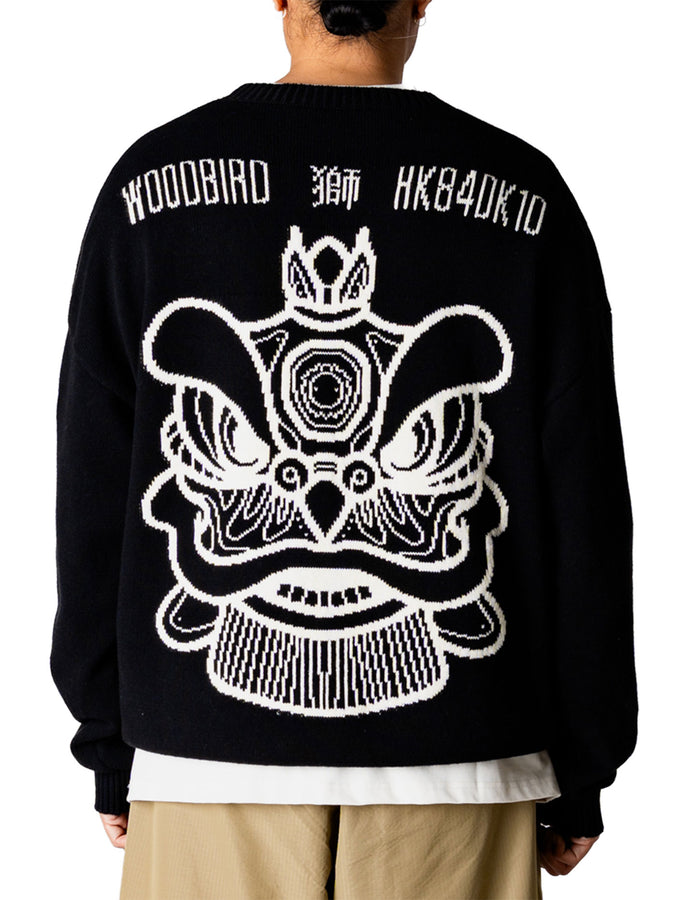 Woodbird Kurt Lion Sweater Spring 2026 | BLACK