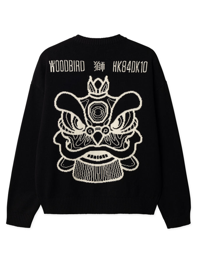 Woodbird Kurt Lion Sweater Spring 2026 | BLACK