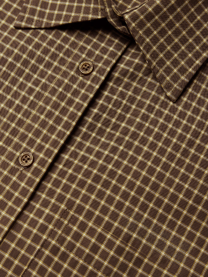 Woodbird Ling Man Check L/S Buttondown Shirt Fall 2026 | BROWN/HONEY