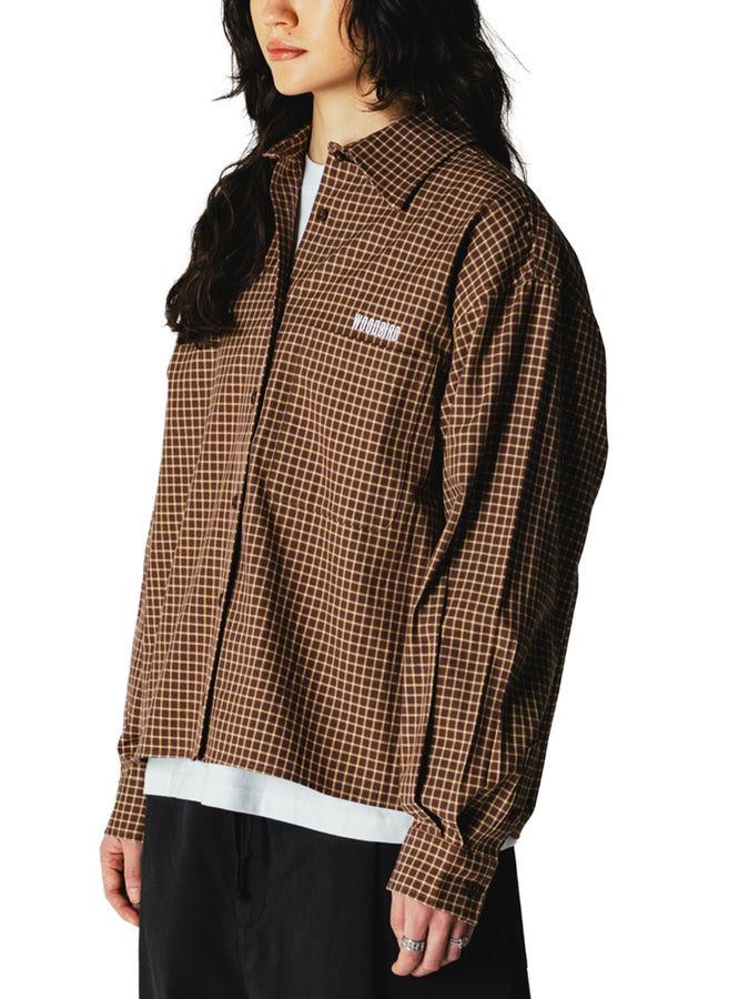 Woodbird Ling Man Check L/S Buttondown Shirt Fall 2026 | BROWN/HONEY