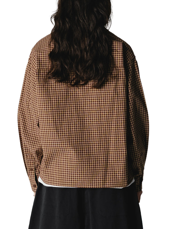 Woodbird Ling Man Check L/S Buttondown Shirt Fall 2026 | BROWN/HONEY