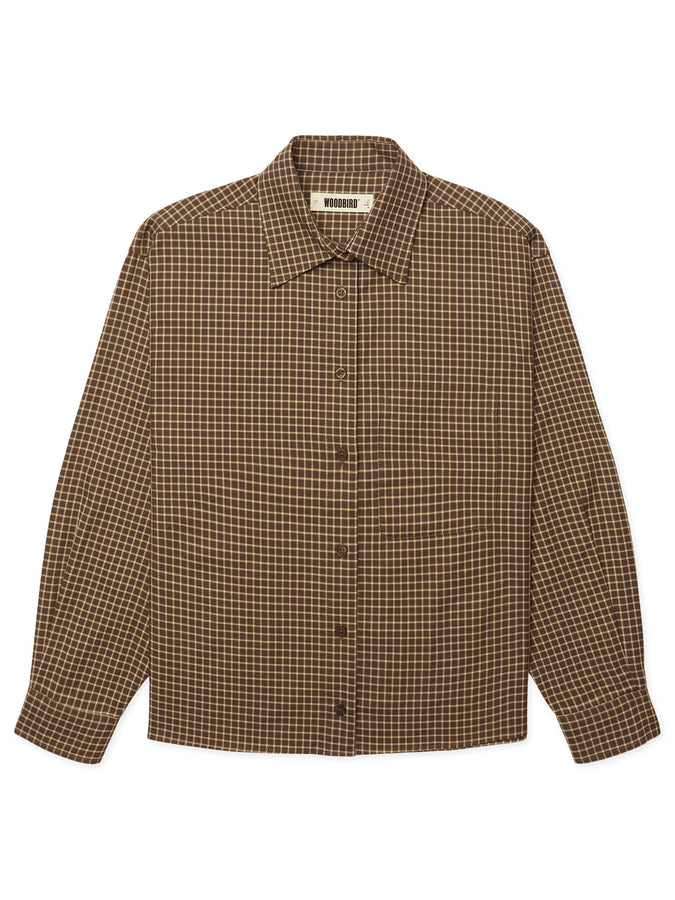 Woodbird Ling Man Check L/S Buttondown Shirt Fall 2026 | BROWN/HONEY