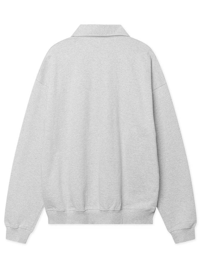 Woodbird Loke Base Long Sleeve Polo Spring 2026 | GREY MELANGE