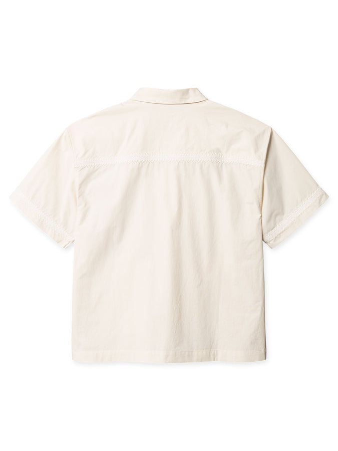 Woodbird Luna Line Short Sleeve Buttondown Shirt Spring 2026 | OFF WHITE