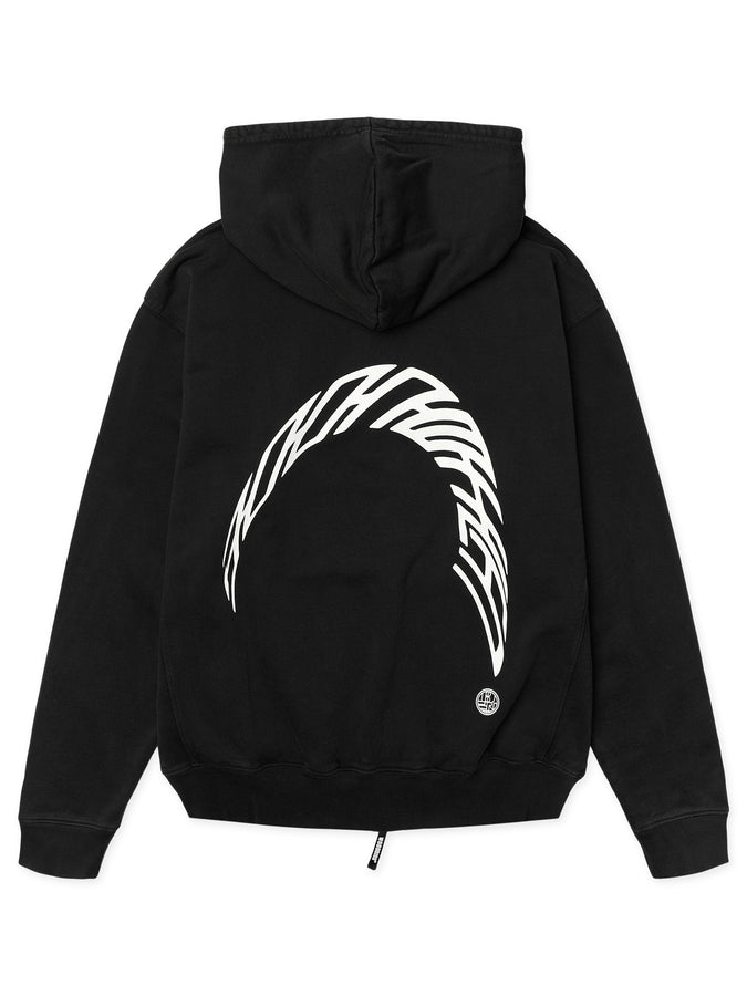 Woodbird Pacs Warp Acid Zip Hoodie Fall 2026 | WASHED BLACK