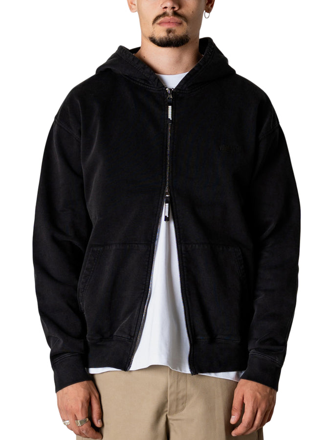 Woodbird Pacs Warp Acid Zip Hoodie Fall 2026 | WASHED BLACK