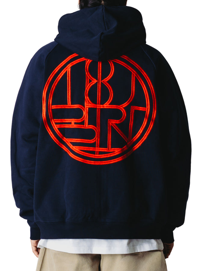 Woodbird Paw Emblem Zip Hoodie Fall 2026 | DARK NAVY