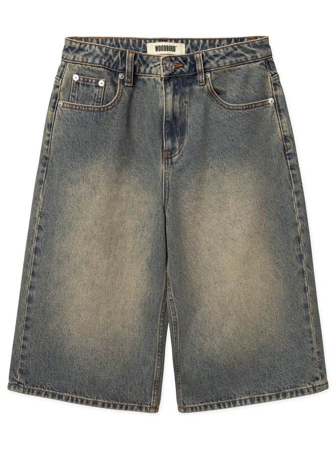 Woodbird Shan Aged Shorts Spring 2026 | DARK BLUE