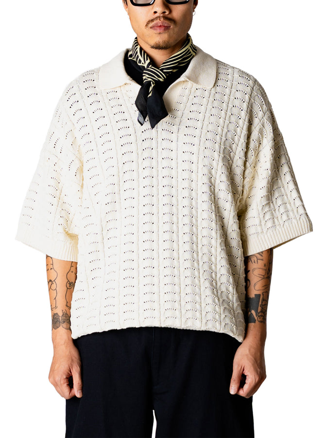 Woodbird Shimo Wave Polo Spring 2026 | OFF WHITE