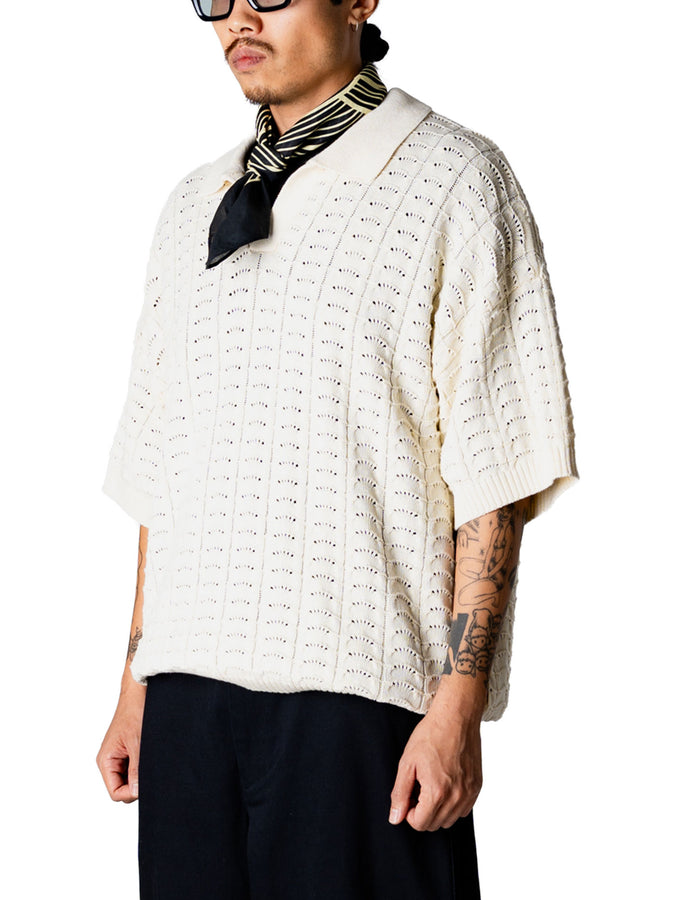 Woodbird Shimo Wave Polo Spring 2026 | OFF WHITE