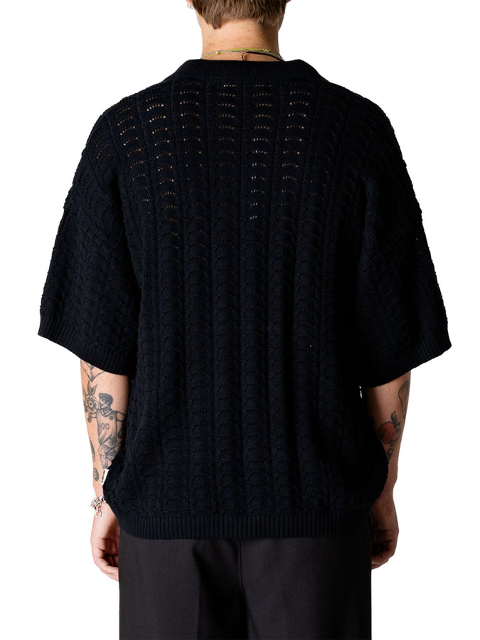 Woodbird Shimo Wave Polo Spring 2026 | BLACK