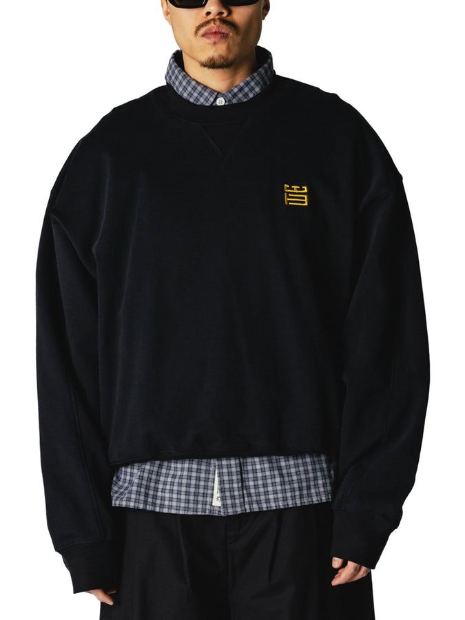 Woodbird Wake Twist Crewneck Sweatshirt Fall 2026 | BLACK